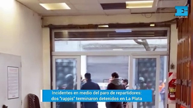 Incidentes en el paro de repartidores: detuvieron a dos Rappi en La Plata