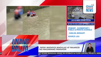 8-anyos na babae, patay matapos madulas at maanod sa creek sa gitna ng masamang panahon | Unang Balita