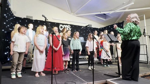 CODS Youth Theatre Academy youngsters sang an 80s Medley in Crediton, video Alan Quick IMG_3508