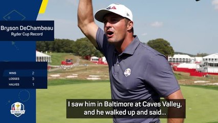US Ryder Cup team embrace DeChambeau