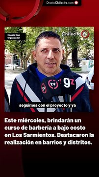 Este miércoles, brindarán un curso de barbería a bajo costo en Los Sarmientos. Destacaron la realización en barrios y distritos.