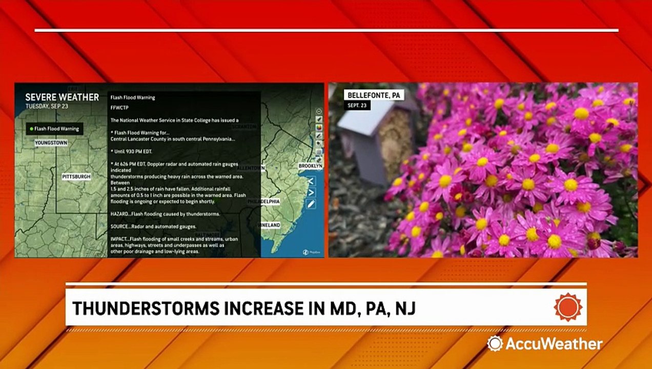 Increasing thunderstorms in the Northeast lead to flash flood risks