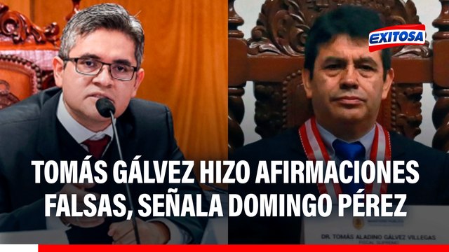 José Domingo Pérez tras críticas de Tomás Gálvez: Hizo afirmaciones que no eran correctas