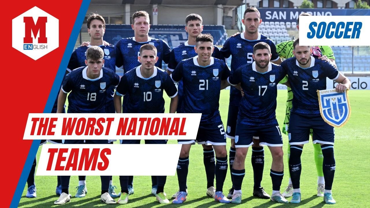 The worst national teams according to FIFA rankings