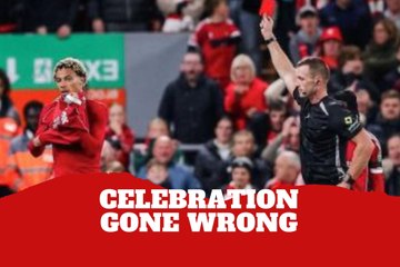 Hugo Ekitike's red card drama as celebration goes completely wrong