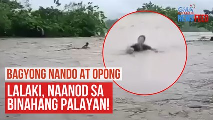 Bagyong Nando at Opong Lalaki, naanod sa binahang palayan! | GMA Integrated Newsfeed