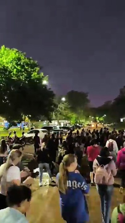 Protesta de la comunidad de la Escuela 617 de El Soberbio