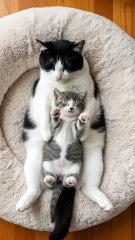 حضن القطة الأم المثالي 🐱✨ | Mom Cat’s Perfect Hug – The cuddle you need today