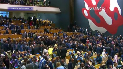 Riuh! Lonceng Dibunyikan Berkali-kali Usai Pidato Trump di Markas PBB