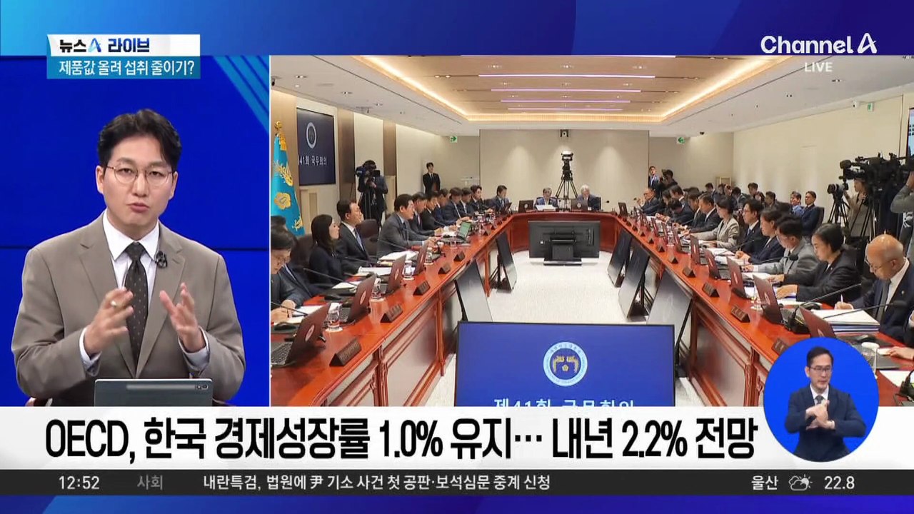 OECD, 한국 경제성장률 1.0% 유지…내년 2.2% 전망