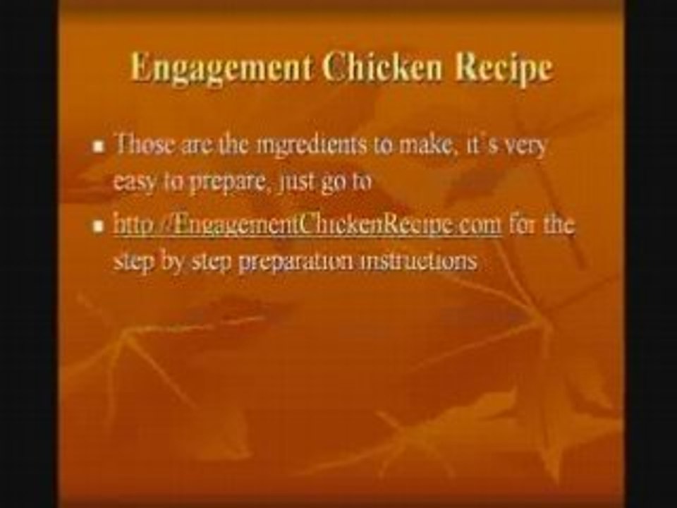 Recipe for Engagement Chicken