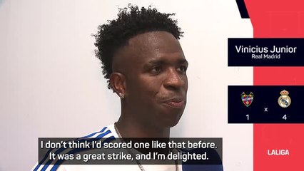 Vinicius savours 'beautiful goal' as Real dominate Levante