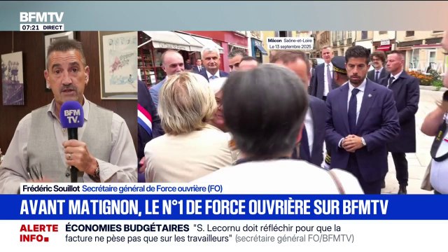 Pour Frédéric Souillot (FO), les menaces d'une nouvelle grève ne seront pas rangées en cas d'annonce d'une taxe sur les plus riches