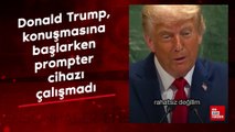 Donald Trump, konuşmasına başlarken prompter cihazı çalışmadı