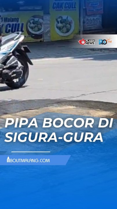 GENANGAN AIR DI JALAN TERUSAN SIGURA-GURA, DIDUGA PIPA BOCOR