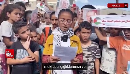 Gazze’nin çocuklarından Cumhurbaşkanı Erdoğan’a mektup