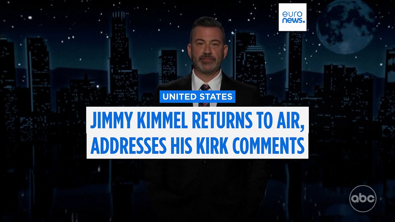 Jimmy Kimmel returns to air, addresses Charlie Kirk comments during emotional monologue
