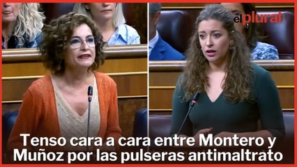 Tenso cara a cara entre Montero y Ester Muñoz por las pulseras antimaltrato