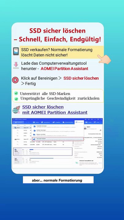 🤔SSD sicher löschen – ✅So entfernen Sie Daten dauerhaft & sicher!