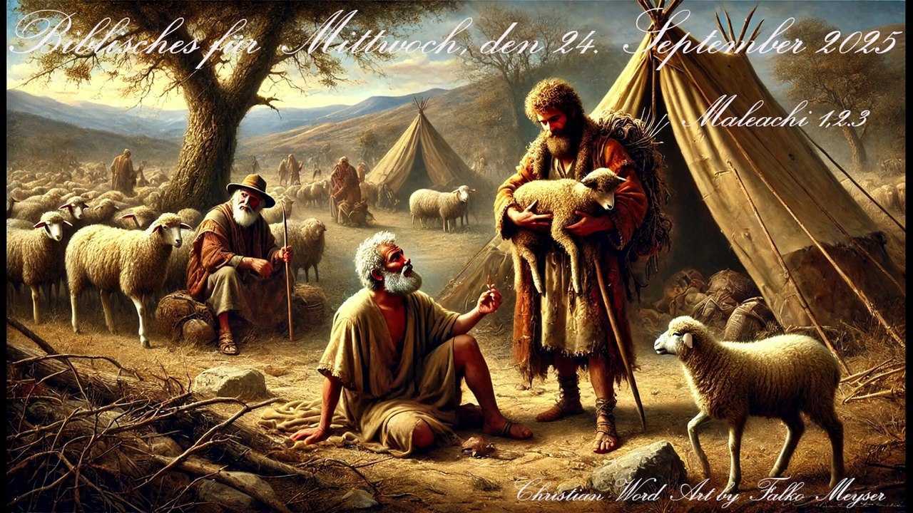 Biblisches für Mittwoch, den 24. September 2025, zu Maleachi 1,2.3