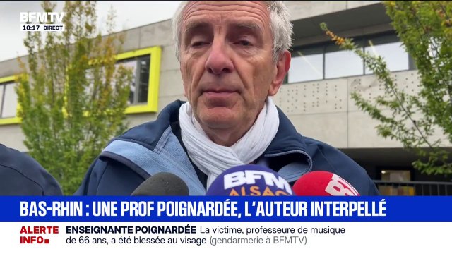 Enseignante poignardée en classe: La priorité est de permettre aux élèves d'avoir un bon suivi psychologique , affirme Jacky Wolfarth (maire de Benfeld, dans le Bas-Rhin)
