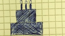 Torta a due piani disegno