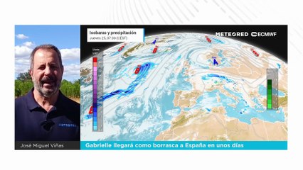 Gabrielle llegará como borrasca a España en unos días
