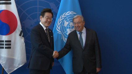 이 대통령, 유엔 사무총장 면담..."한국 대북정책 현명" / YTN