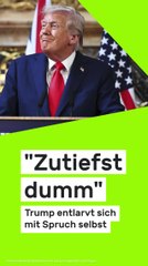 no glomex "Zutiefst dumm"- Trump entlarvt sich mit Spruch selbst