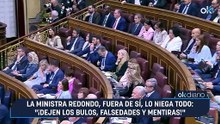 La ministra Redondo, fuera de sí, lo niega todo: "¡Dejen los bulos, falsedades y mentiras!"