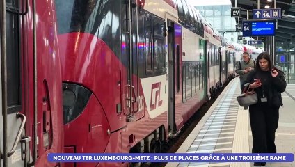 Nouveau TER Luxembourg-Metz - plus de places grâce à une 3e rame