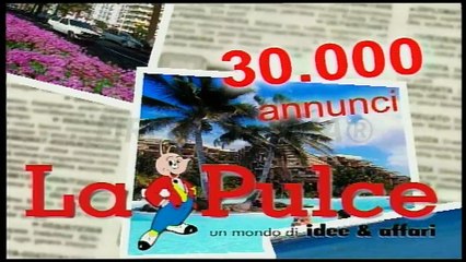 Sequenza spot de La pulce, periodico di annunci gratuito Firenze.  Anno 1999