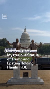 Mysterious Statue of Trump and Epstein Holding Hands in DC