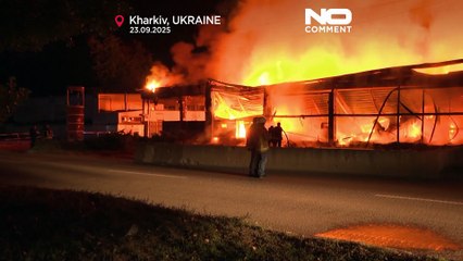 Kharkiv hit by waves of Russian drones in latest assault