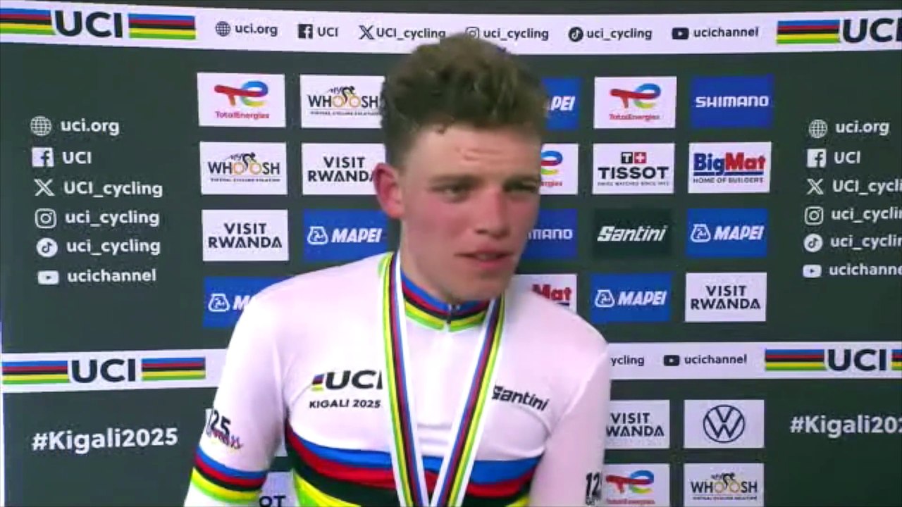 Cyclisme - Championnats du Monde UCI Kigali 2025 -  Michiel Mouris a succédé à Paul Seixas sur le chrono U19