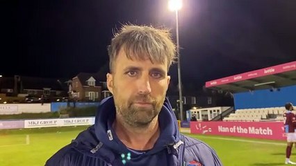 Farnham Town manager Paul Johnson post-Gloucester City