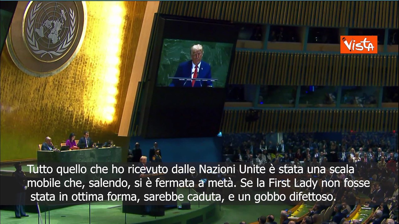 Trump: Dall'Onu ho ricevuto solo una scala mobile rotta e un gobbo che non funziona