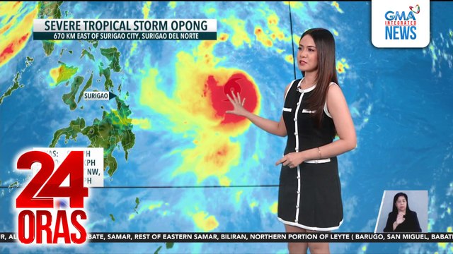 Bagyong Opong, posible pang lumakas bago tumama at tumawid sa kalupaan | 24 Oras