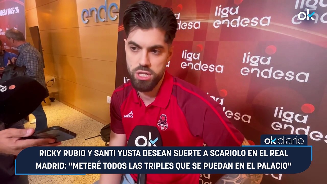 Ricky Rubio y Santi Yusta desean suerte a Scariolo en el Real Madrid: "Meteré todos las triples que se puedan en el Palacio"