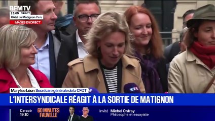 Intersyndicale à Matignon: Marylise Léon annonce une journée de mobilisation le 2 octobre prochain
