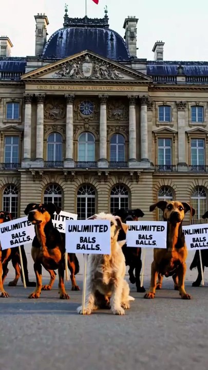 🐶 Les Chiens en Colère Manifestent pour des Friandises Gratuites ! 🦴 #shorts2025