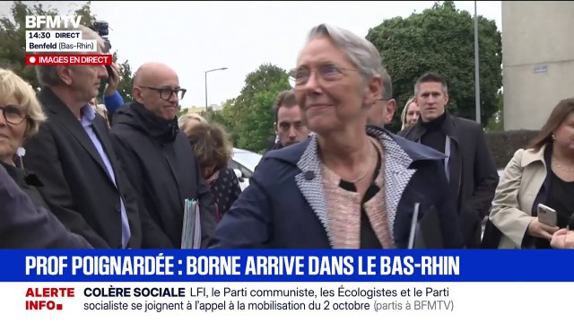 Enseignante poignardée en classe: Elisabeth Borne, ministre démissionnaire de l’Éducation nationale, vient d'arriver au collège Robert Schuman