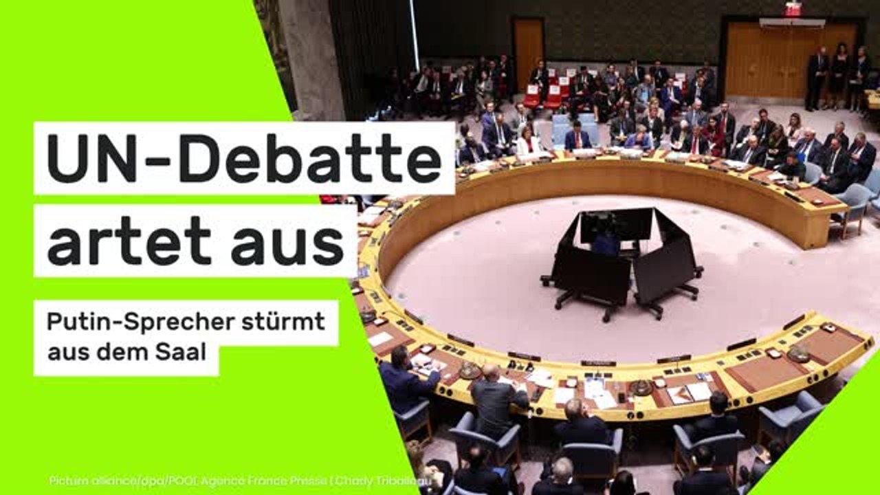 Eklat im UN-Sicherheitsrat: Putin-Sprecher stürmt aus dem Saal - UN-Debatte artet aus