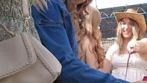 Girls learn about their bestie's pregnancy at a cowboy-themed event