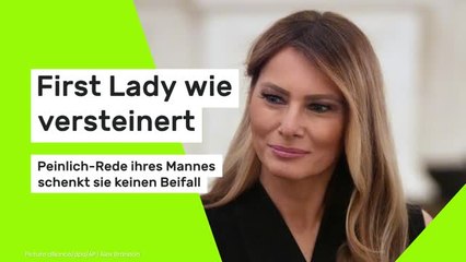 Melania Trump: First Lady wie versteinert - der Peinlich-Rede ihres Mannes schenkt sie keinen Beifall