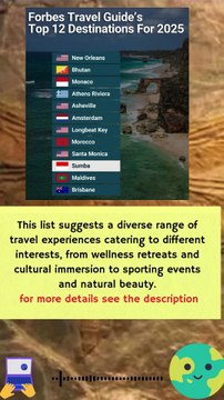 Forbes Travel Guide’s Top 12 Destinations for 2025 are here!