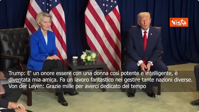 Trump dopo le critiche all'Ue incontra Von der Leyen: Donna intelligente, fa lavoro fantastico
