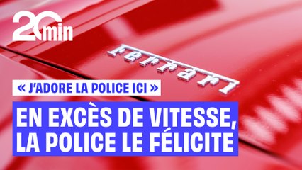 Le conducteur d'une Ferrari en excès de vitesse félicité par la police pour la beauté de sa voiture