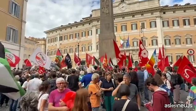 A Roma decine di persone al presidio pro-Pal a Montecitorio