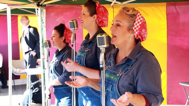 The Liberty Sisters filmed by George Ody in concert for the Forties weekend festivities in Watchet.